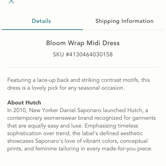 🌟HP🌟 Anthropologie NWT Hutch Bloom Wrap MIDI Dress Size XXS. - Picture 7 of 14